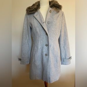 Banana Republic coat with removable faux fur.